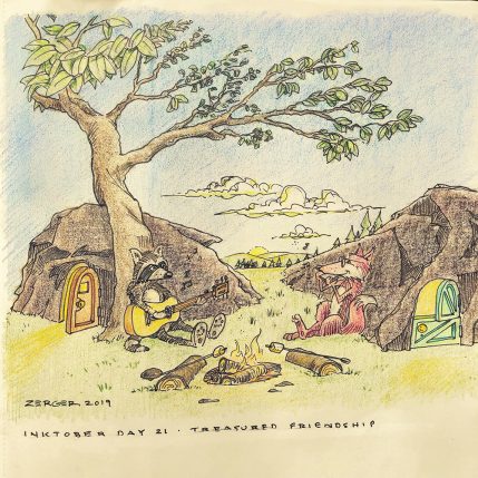 illustration-Inktober-2019-21-Friendship